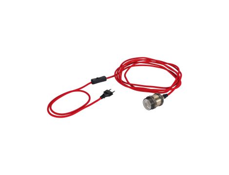 Lampa wisząca z wyłącznikiem ELDAR Neordic E27 max.20W 230V czerwony / oksydowany metal - 2