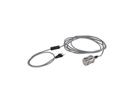 lampa industrialna wisząca Neordic Eldar z włącznikiem max. 1x20W E27 230V szara / oksydowany metal - 2