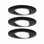 Zestaw opraw do wbudowania CALLA LED 3x6W 530lm okrągła wychylna 4000K IP65 230V czarny matowy - 2