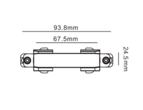 Łącznik prosty krótki do systemu ProRail3 230V srebrny / metal / tworzywo sztuczne - 4