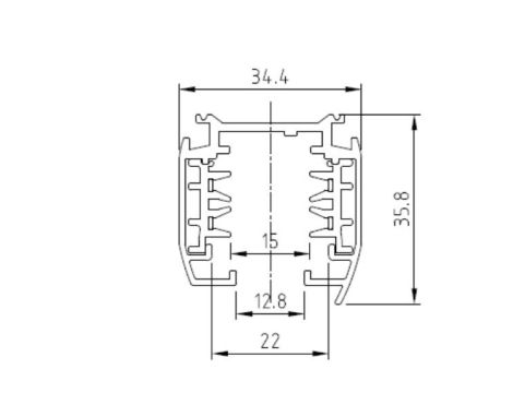 Szynoprzewód 3-obwodowy ProRail3 1m czarny 230V metal - 4