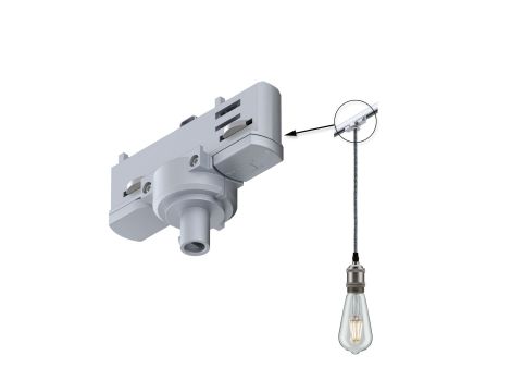 Adapter do opraw zwieszanych systemu ProRail3 230V srebrny / metal / tworzywo sztuczne - 4