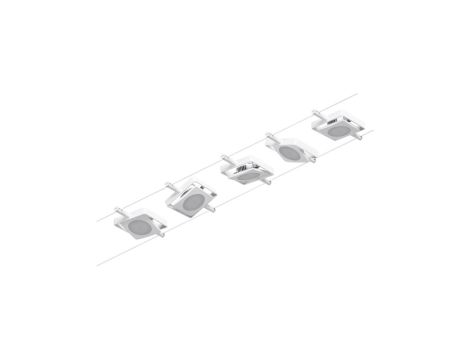 System linkowy zest MacLED 5x4,5W Biały-mat/Chrom 12V DC 60VA twszt 3000K - 4