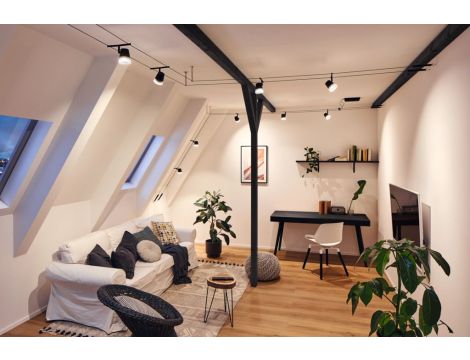 System linkowy DC zest Cone max5x10W Cz mat/Chrom GU5,3 12V DC 60VA twszt/met - 5