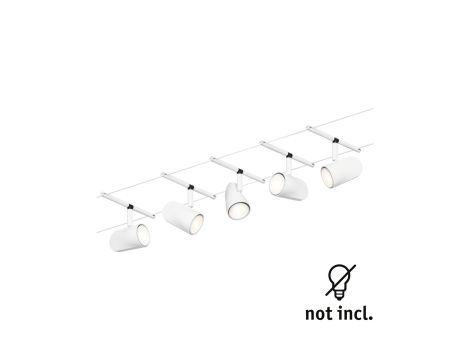 System linkowy DC zest Cup max5x10W Biały mat/Chrom GU5,3 12V DC 60VA twszt/met - 3