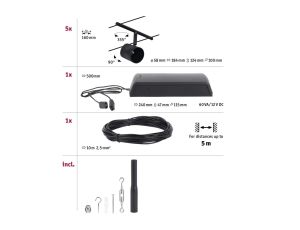 System linkowy DC zest Cup max5x10W Czarny mat/Chrom GU5,3 12V DC 60VA twszt/met - image 2