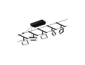 System linkowy DC Frame 5x4,8W Cz mat /Chrom 230V/12V DC 60VA twszt 3000K - image 2