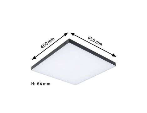 Plafoniera VELORA LED RGBW DIM Rainbow 19W 16900lm + pilot 450x450mm 3000-6500K 230V czarny / metal - 9