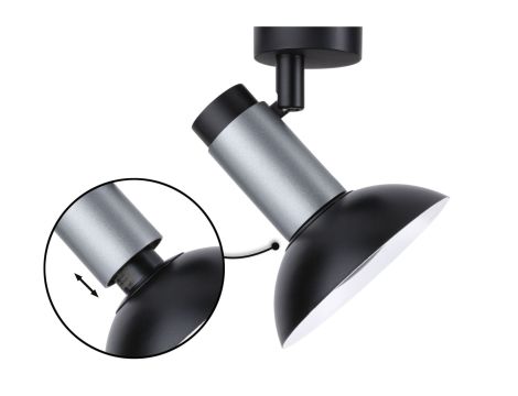 Oprawa ścienno-sufitowa RUNA GU10 max.1x20W 230V czarny / antracyt / metal - 5