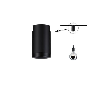 Adapter uniwersalny do szynoprzewodu URail max. 100W 230V czarny matowy/ metal