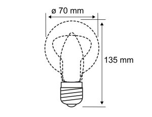 LED Fil AGL 2000lm 15W 2700K clear ściem 230V - image 2