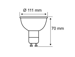 Źródło światła LED QPAR111 DIM 6,5W 24st. GU10 425lm 2700K 230V srebrny / szkło - image 2
