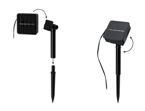 Taśma ogrodowa LED solar 2700K + czujnik zmierzchu 3m IP44 czarny / tworzywo sztuczne - 5