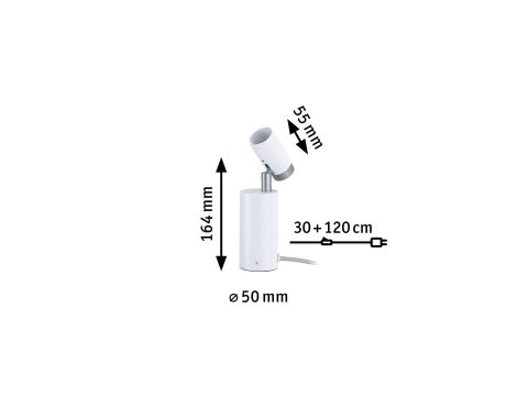 Lampa stołowa RUNA GU10 max.1x20W 230V biały / szary / metal - 6