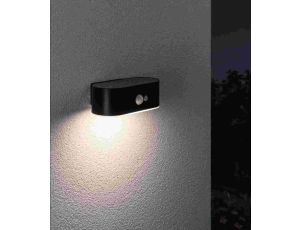 Oprawa elewacyjna ADYA LED solar 3000K 200lm z czujnikiem ruchu + zmierzchu IP44 czarny