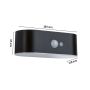 Oprawa elewacyjna ADYA LED solar 3000K 200lm z czujnikiem ruchu + zmierzchu IP44 czarny - 6