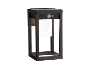 Oprawa elewacyjna MARISOL LED solar 3000K 350lm z czujnikiem ruchu + zmierzchu IP44 czarny