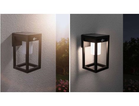 Oprawa elewacyjna MARISOL LED solar 3000K 350lm z czujnikiem ruchu + zmierzchu IP44 czarny - 2