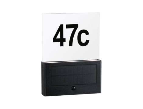 Oprawa elewacyjna NEDA LED numer domu 3000K 27lm + czujnik zmierzchu IP44 antracyt