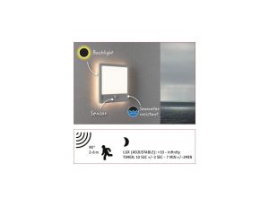 Plafoniera LAMINA LED 14.5W kwadratowa PIR 3000K IP44 230V biały / tworzywo sztuczne - image 2