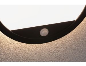 Plafoniera LAMINA LED 14.5W okrągła PIR 3000K IP44 230V czarny / tworzywo sztuczne