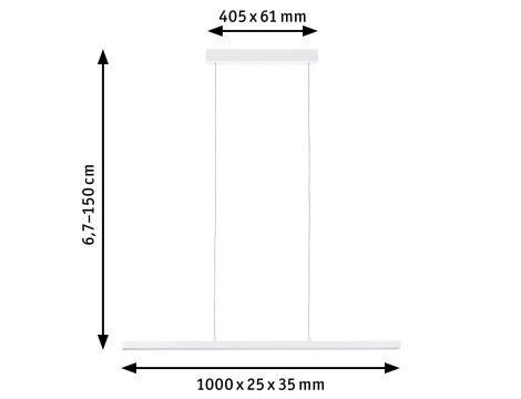 Lampa wisząca LENTO LED DIM 42W 1800lm 2700K 230V biały / aluminium - 6