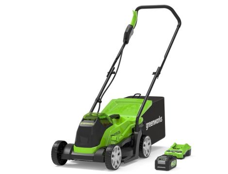 24V kosiarka 33 cm Greenworks GD24LM33K4 zestaw ładowarka + aku 4 Ah