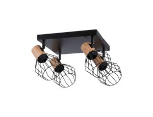 Oprawa ścienno sufitowa LANKA E14 max. 4x20W 230V czarny / drewno - image 2
