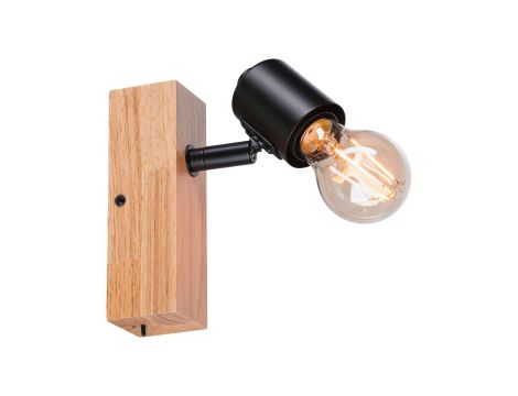 Oprawa ścienna  ARVID E27 max.1x20W E27 230V czarny / drewno