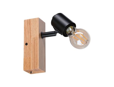 Oprawa ścienna  ARVID E27 max.1x20W E27 230V czarny / drewno - 3
