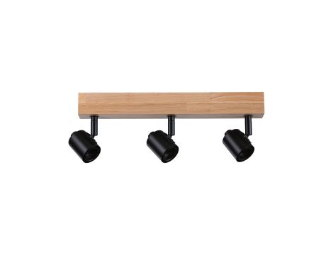 Oprawa ścienno sufitowa ARVID E27 max. 3x20W 230V czarny / drewno - 2