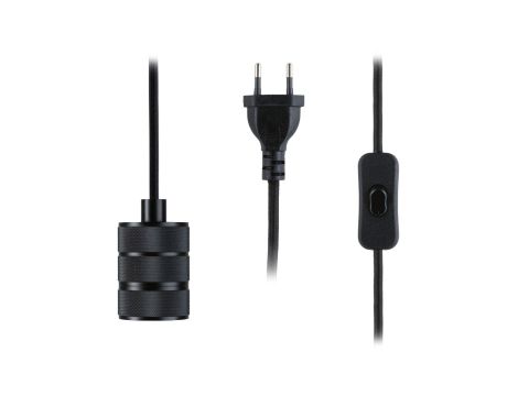 Lampa wisząca z wyłącznikiem TILLA Neordic E27 max. 20W IP20 230V czarny / metal - 4