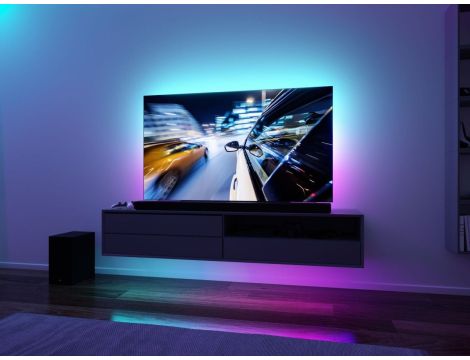 Zestaw taśma LED TV65 cali USB + pilot Dynamic Rainbow RGB 4W 5V czarny - 3