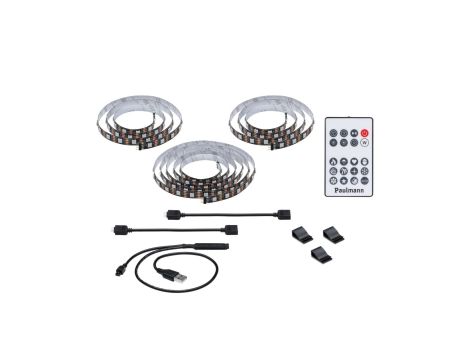 Zestaw taśma LED TV75 cali USB + pilot Dynamic Rainbow RGB 5W 5V czarny - 2