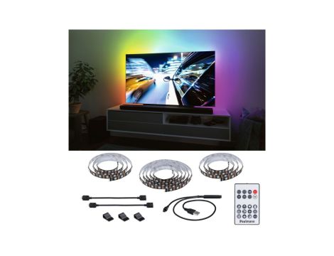 Zestaw taśma LED TV75 cali USB + pilot Dynamic Rainbow RGB 5W 5V czarny