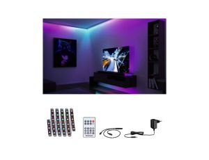 Kompletny zestaw taśma DYNAMIC LED RGB+ 3W 1,5M IP20 60LED/m  5VA 230V/12V DC biały / tworzywo sztuczne