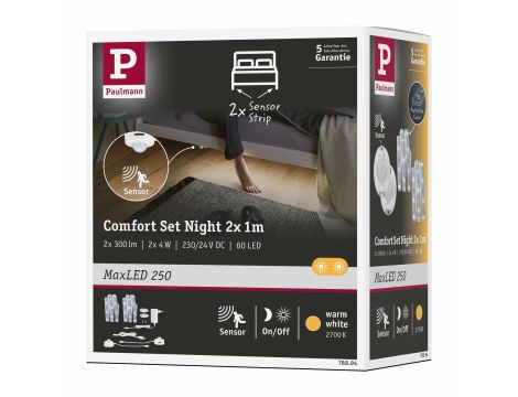 MaxLED 250 Night Comfort zestaw dwustronny 2x1m 2x4W 2x300lm 60LEDs/m 2700K 24VA - 8
