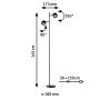 Lampa podłogowa PURIC PANE LED 2x3W 3-STEP DIM 2300lm 2700K 230V czarny / metal / tworzywo sztuczne - 9