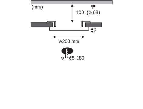 Panel podtynkowy VELUNA VariFit DIM SH Zigbee 18W 200mm 1400lm 3000-6500K IP44  230V biały / tworzywo sztuczne - 10