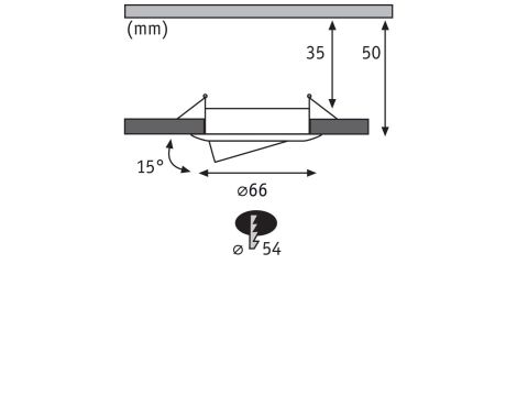 Oprawa do wbudowania NOVA COIN LED Mini wychylna zestaw 3x4W 310lm 66mm 2700K IP23 230V czarny matowy - 6