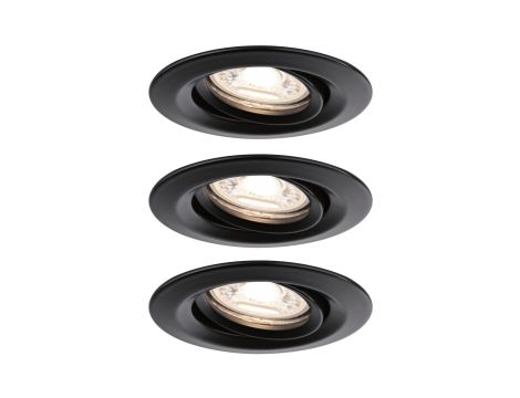 Oprawa do wbudowania NOVA PLUS COIN LED Mini DIM wychylna 3x4W 310lm 66mm 2700K IP23 230V czarny matowy