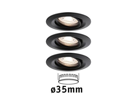 Oprawa do wbudowania NOVA PLUS COIN LED Mini DIM wychylna 3x4W 310lm 66mm 2700K IP23 230V czarny matowy - 4