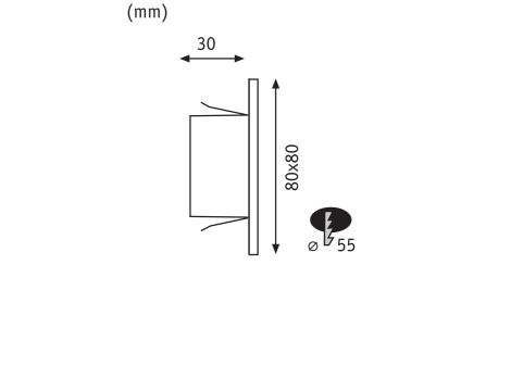 Oprawa przyschodowa EDGE LED kwadrat 1x1,2W 50lm 2700K 230V biały matowy / tworzywo sztuczne - 6