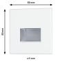 Oprawa przyschodowa EDGE LED kwadrat 1x1,2W 50lm 2700K 230V biały matowy / tworzywo sztuczne - 6