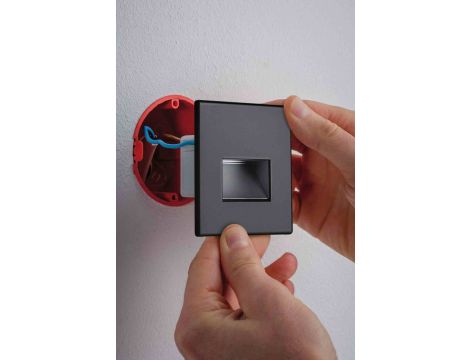 Oprawa przyschodowa EDGE LED kwadrat 1x1,2W 50lm 2700K 230V czarny matowy / tworzywo sztuczne - 3