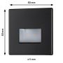 Oprawa przyschodowa EDGE LED kwadrat 1x1,2W 50lm 2700K 230V czarny matowy / tworzywo sztuczne - 7
