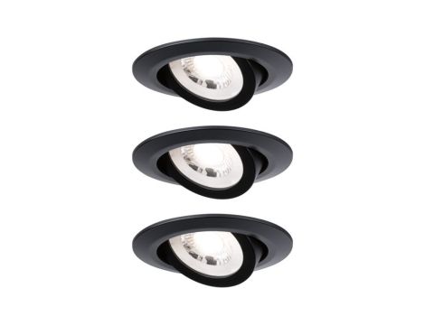 Zestaw opraw  LED 3x4.8W  450 lm 3000K 230V czarny-mat