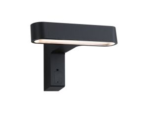 Oprawa elewacyjna ITO LED poziomy IP44 7W 3000K czujnik PIR+ zmierzchu 230V antracyt