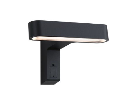 Oprawa elewacyjna ITO LED poziomy IP44 7W 3000K czujnik PIR+ zmierzchu 230V antracyt