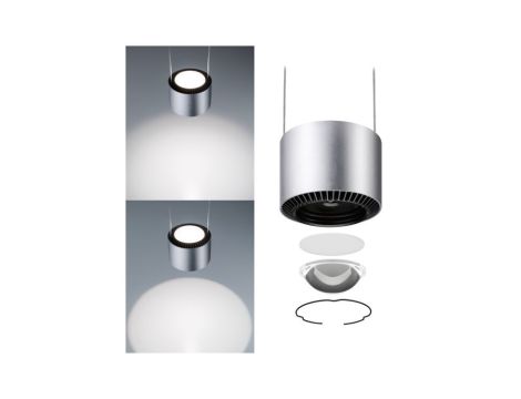 Oprawa zwieszana na szynoprzewód URail ALDAN 13W DIM 530lm 4000K 230V  chrom matowy / czarny / metal - 3